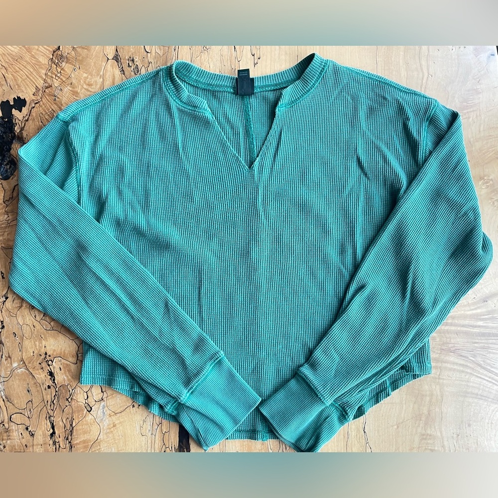 Wild Fable Long Sleeve Ribbed Cropped Top
